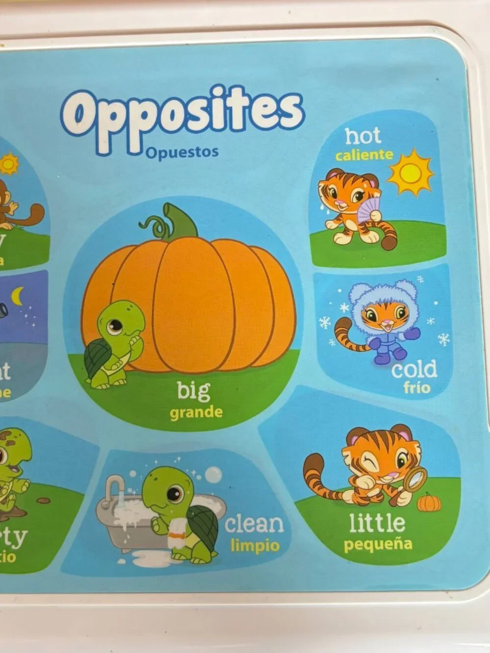 LeapFrog Learning Friends 100 Words Book Educational Bilingual English Spanish
